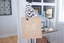 Load image into Gallery viewer, Personalized Name Jute Tote Bags