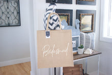 Load image into Gallery viewer, Personalized Name Jute Tote Bags