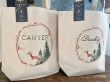 Load image into Gallery viewer, Personalized Vintage Deer Christmas Tote bag