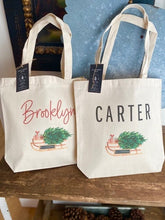 Load image into Gallery viewer, Personalized Christmas Tote Bag