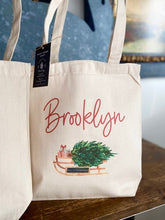 Load image into Gallery viewer, Personalized Christmas Tote Bag