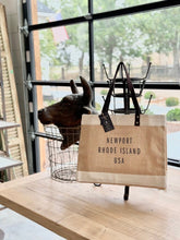 Load image into Gallery viewer, Custom Wide Jute Tote Bag