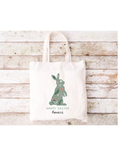 Load image into Gallery viewer, Kids Easter Tote Bag | Boys Easter Totes | Girls Easter Totes | Personalized Easter Bag | Easter Bunny Tote | Easter Egg Hunt Bag
