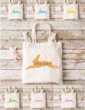 Load image into Gallery viewer, Personalized Easter bag| Happy Easter Bag|Custom Easter basket| Easter Gift| Bunny Bag |Gift for Kids| Custom Easter Bag|Candy Tote Bag|