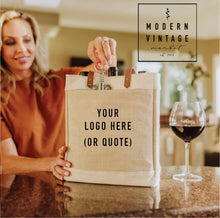 Load image into Gallery viewer, Personalize Logo -3 Bottle Insulated Wine Tote Bag