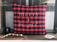 Load image into Gallery viewer, Merry and Bright Pillow Case