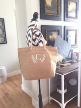 Load image into Gallery viewer, Personalized Monogram Tote Bag | Gifts For Mom|Bridesmaid Totes|Bridesmaid Gifts |Monogrammed Bag| Beach Bag| Girls Trip Bag
