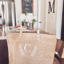 Load image into Gallery viewer, Personalized Monogram Tote Bag | Gifts For Mom|Bridesmaid Totes|Bridesmaid Gifts |Monogrammed Bag| Beach Bag| Girls Trip Bag
