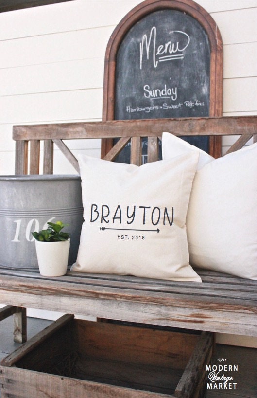 Custom Pillow| Last Name Pillow| Personalized Pillow|Personalized Throw Pillow| Custom Pillow Cover