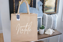Load image into Gallery viewer, Personalized Bridesmaid Beach bag| Bridesmaid Bag|  Custom Tote Bags| Personalized Tote Bag| Custom Bachelorette Bags| Bridal Party Totes
