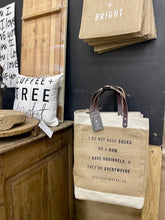 Load image into Gallery viewer, Squirrel Wrangler Jute Tote Bag
