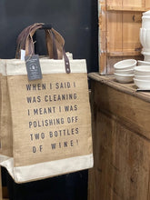 Load image into Gallery viewer, I WAS CLEANING Jute Bag
