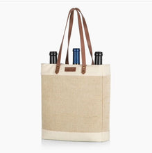 Load image into Gallery viewer, Custom Logo -3 Bottle Wine Tote Bag
