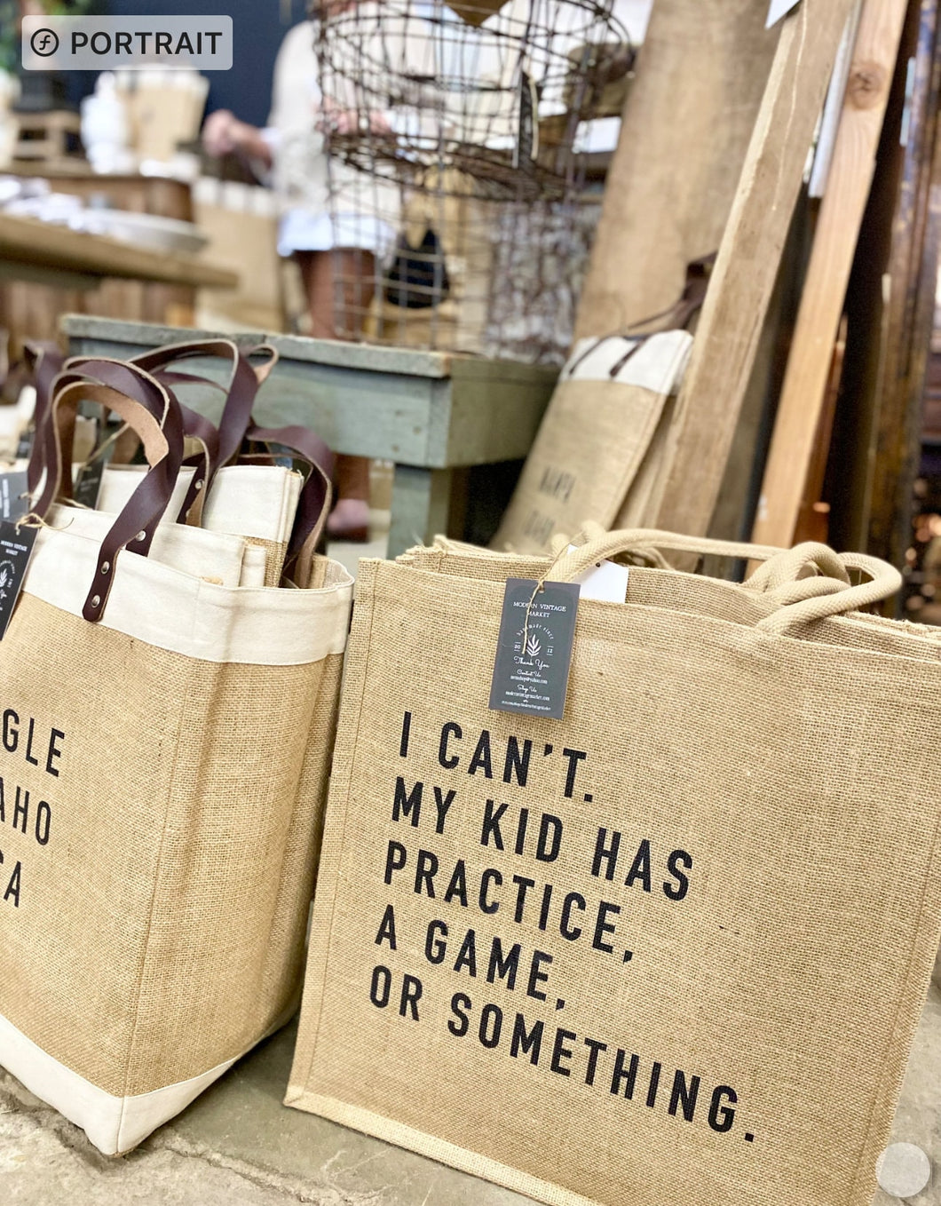 I can’t my kid has practice- Square Tote