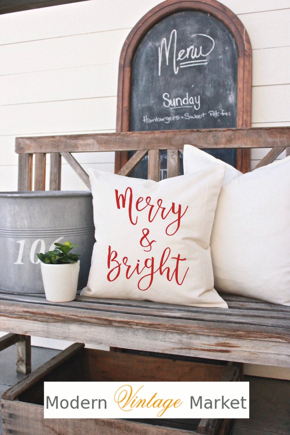 Merry and Bright Holiday Pillow Case