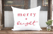 Load image into Gallery viewer, Merry and Bright Pillow Cover
