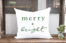 Load image into Gallery viewer, Merry and Bright Pillow Cover
