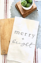 Load image into Gallery viewer, Merry and Bright Tea Towel
