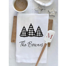 Load image into Gallery viewer, Buffalo Plaid Christmas Tree Kitchen Towel
