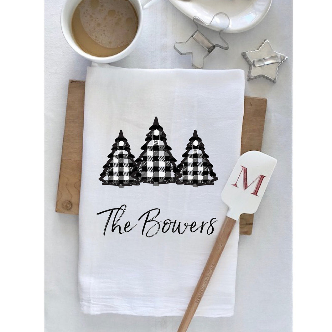 Buffalo Plaid Christmas Tree Kitchen Towel