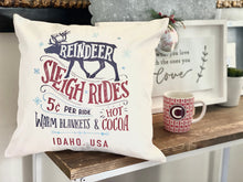 Load image into Gallery viewer, Sleigh Rides Farmhouse Christmas Pillow Cover
